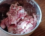 ご飯がススム♡豚こまきのこ炒め作り方1写真
