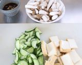 厚揚げときゅうりときのこのオイスター炒め作り方1写真