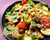 ひき肉とズッキーニのマヨ炒め【夏野菜の報告会🍅】作り方4写真
