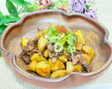 新じゃがと牛肉の焼肉のタレ炒め🥔🥩🔥作り方6写真