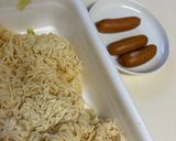 同時調理で！カップ焼きそばとウィンナー作り方3写真