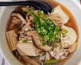 名古屋駅前風！ゆできしめんで具だくさん肉きしめん作り方5写真