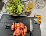 サニーレタストマト お茶漬けの素 サラダ作り方1写真