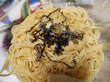 猛暑に!レンジパスタトマト&塩昆布♪昼食