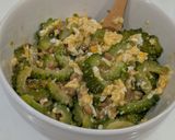 ゴーヤの炒り卵と納豆和え作り方6写真