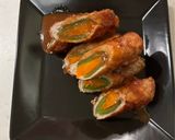 おかんレシピ𓀤𓀣ピーマンと人参の豚肉巻き作り方8写真