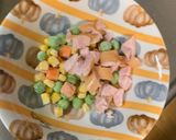 レンジ簡単梅中華ペスカトーレ味炒飯弁当作り方2写真