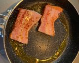 ペペロンチーノ味ベーコンエッグ作り方3写真