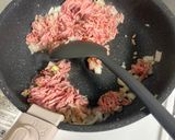 ひき肉とろたま丼作り方2写真