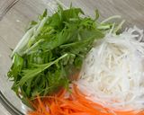 大根と水菜と蒸し大豆のサラダ♪作り方1写真