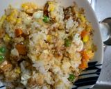 レンジ簡単中華風ロコモコ味炒飯弁当作り方11写真