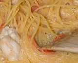簡単具沢山・鶏肩肉のカルボナーラ風パスタ作り方5写真