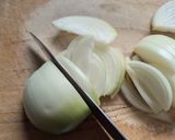 簡単★豚こま肉と玉ねぎの焼肉のたれ炒め作り方1写真
