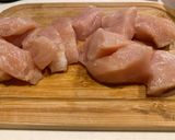 ニンニクましまし鶏むね唐揚げ^^作り方1写真