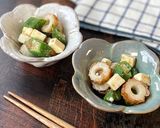 オクラとチクワの胡麻和え作り方4写真
