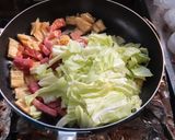 簡単美味ベーコンと湯葉とキャベツのパスタ作り方5写真