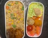 レンジさっぱりクリーミー梅味噌炒飯弁当作り方16写真