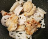 簡単♪鶏肉と蓮根のガリバタハニー☆お弁当作り方2写真
