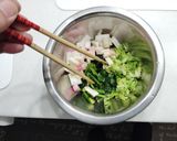 カマボコと白菜ホウレン草の和え物作り方3写真