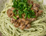 バジル×納豆で食すパスタ感覚な素麺作り方4写真