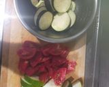 ナスとズッキーニとトマトの味噌炒め作り方1写真