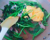 ＊ほうれん草と卵とべーコンの炒めもの＊作り方4写真