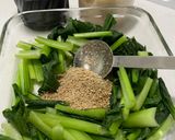 レンチン　小松菜胡麻和え作り方4写真