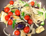 冷蔵庫にある野菜でニンニク醤油パスタ作り方1写真