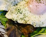 あまったカレーで●目玉カレー丼作り方1写真