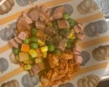 レンジ簡単洋風ビリヤニ風味炒飯弁当作り方4写真