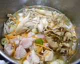 簡単！肉豆腐　舞茸とむね肉作り方4写真