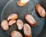 ソーセージ卵千切りキャベツ丼！簡単ランチ！夕飯も作り方4写真