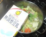 豆乳鍋♪簡単スープ白菜味噌豚肉作り方8写真