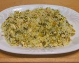 調味料なし高菜の刻み漬けと鶏挽き肉で炒飯作り方2写真