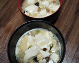 豆腐とほうれん草と卵のお吸い物作り方3写真