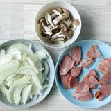 かぼちゃのクリームシチューをご飯にかけました！作り方1写真