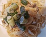しめじと玉ねぎの醤油麹豆乳クリームパスタ作り方8写真