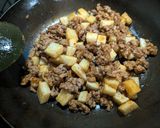 山椒でピリっ！長芋のシャキシャキそぼろ丼作り方3写真
