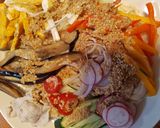 自家製胡麻だれでカラフルサラダうどん作り方7写真