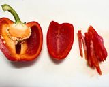 ラム肉と彩り野菜の中華風細切り炒め作り方2写真