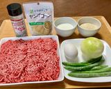 たんぽぽ咲いた？ハンバーグ風ミートローフ作り方1写真