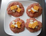 不器用チーズinハンバーグ作り方2写真
