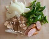 和風ドレッシングとめんつゆの炒めパスタ作り方2写真
