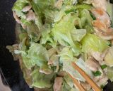 鶏胸肉、大葉、キャベツのサッパリ炒め作り方5写真