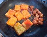 染み旨!厚揚げとミートボールソテー作り方4写真