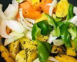 レトルト●からめてしあげるチーチキカレー作り方1写真