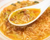 ひき肉とキャベツの辛ラーメン作り方10写真