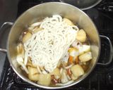 煮込みうどん♪簡単三つ葉ゴボウ豚肉作り方8写真