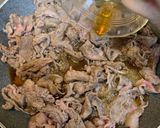 牛バラ薄切りのすき焼き風炒め作り方4写真