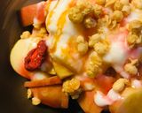 リンゴのヨーグルト＆ストロベリーシロップ作り方1写真